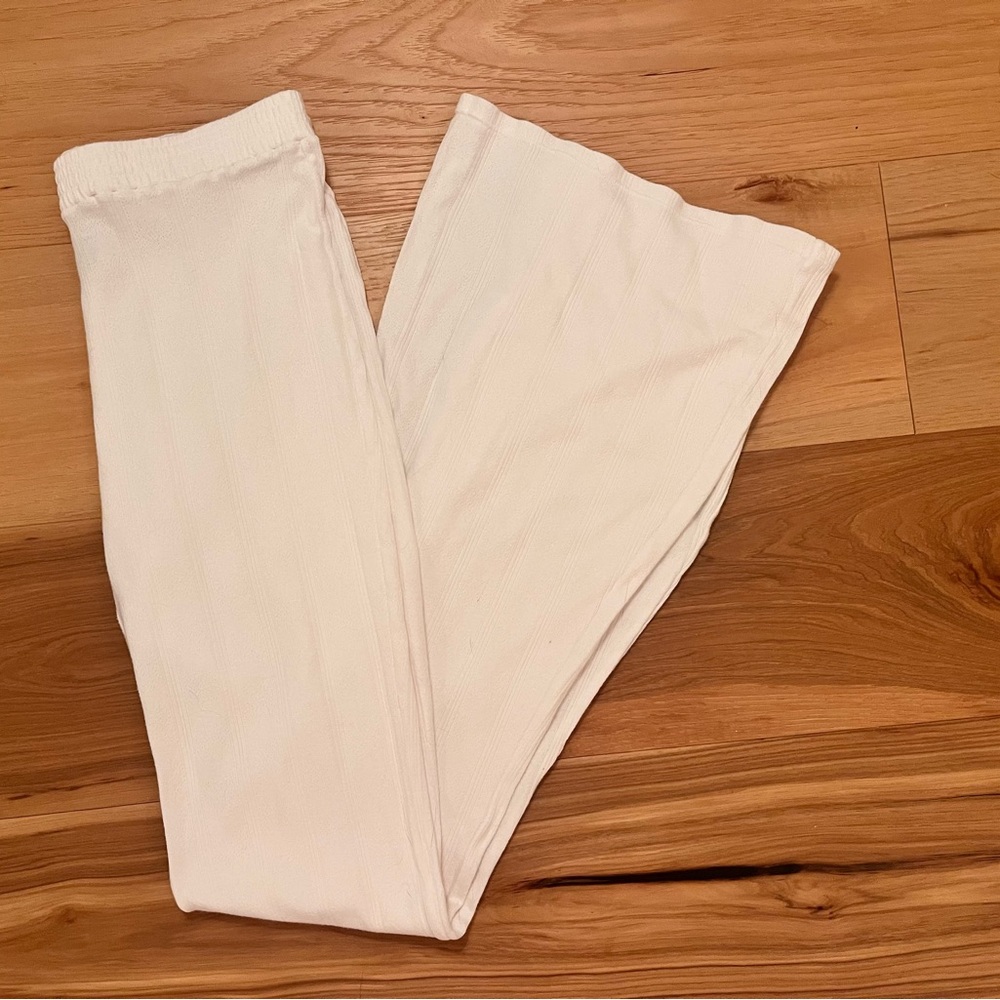 Negative Underwear organic pointelle flare pant, white, sz M - Picture 12 of 14